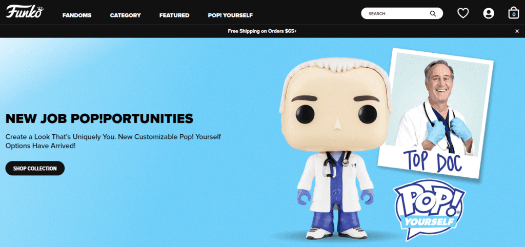 Funko promotes its Pop! Yourself figures, which go through a third-party logistics provider for fulfillment, ahead of the holiday season.